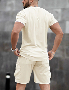 Conjunto de Camiseta y Pantalones Cortos Casuales con Logotipo DTG Personalizado para Hombre, Verano, Camisetas 100% Algodón y Pantalones Cortos de Algodón, Conjunto de 2 Piezas a la Moda - Product Image 5