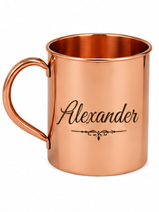 Taza de Cobre Puro Personalizada con el Nombre de Andrew y Grabado Personalizado |   Taza para Beber Hecha a Mano de Cobre |   Taza de Regalo Premium - Product Image 2