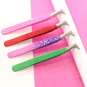 MAHFOOZ INSTRUMENTS Pince à cils personnalisée sous marque privée, fine, droite, pour volume, en fibre, en acier inoxydable, outil de beauté - Product Image 4