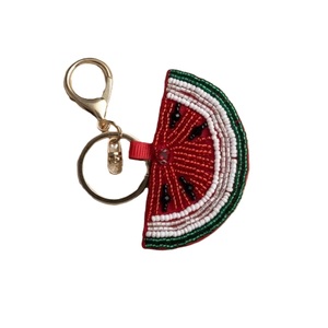Luxury Seed Beads Beaded Embroidery Keychain With Handmade Floral Design Stylish Handmade Seed Beads Embroidery Keychain - Product Image 4