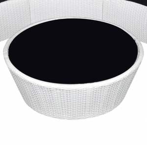 Juego de 10 Muebles de Jardín para Patio en Blanco, Negro y Rojo - Product Image 4