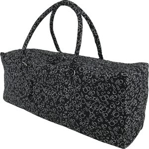 Printed Cotton <b>Yoga</b> <b>Mat</b> <b>Carrier</b> Bag with Circle Pattern and Carrying Strap for Fitness Equipment Storage - Product Image 3