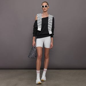 Sweat-shirt femme grande taille à épaules dénudées brodé, respirant, ample, manches longues, en tissu éponge, automne-hiver, effet délavé - Product Image 5