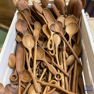Juego de Cuchara y Tenedor de Madera Tallada con Diseño de Animales de Dibujos Animados, Utensilios de Madera Natural Ecológicos - Product Image 2