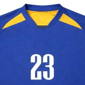 Camiseta de Fútbol Personalizada Youth Hawk Evolution de Alta Calidad con el Número 23 en Azul y Amarillo - Product Image 5