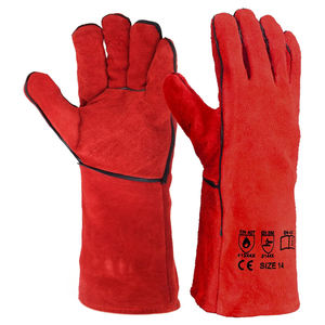 Gants de travail de soudage en cuir de vachette de qualité supérieure, résistants à la chaleur, pour la protection des mains des soudeurs - Product Image 1