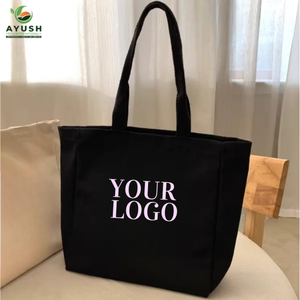 Bolsa de tela personalizada impresa, hecha de 100% algodón, para compras diarias y viajes, con logotipo y tamaño personalizados. - Product Image 3