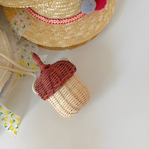 Enfants bébé enfants sac fait à la main Top vente petits sacs en rotin gland pour filles FBA Support - Product Image 5