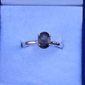 Smoky <b>Quartz</b> Gemstone <b>Ring</b> 925 Sterling Silver Anniversary <b>Ring</b> Simple Wedding <b>Ring</b> Brown Gemstone Gift For Her - Product Image 4