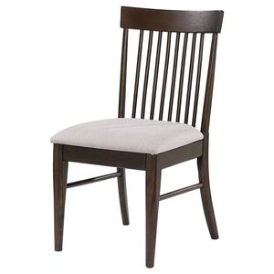 Set di 2 sedie da pranzo in legno di noce scuro di Burns, sedie da cucina eleganti e alla moda - Product Image 4