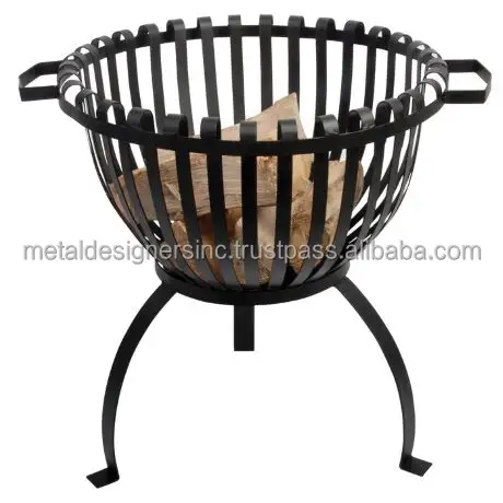 Metal wood burning Fire pit in bowl shape
