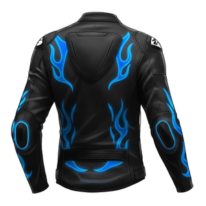 Chaqueta de Motociclismo de Cuero Vacuno Genuino para Hombre, Equipo de Protección Nivel 2 CE - Product Image 2