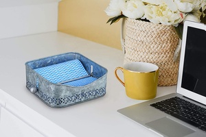 Quality Metal Made Square Shaped Napkin <b>Holder</b> with Galvanized Metal <b>Tissue</b> <b>Holder</b> For Table Decoration Customizable - Product Image 6