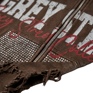 Custom <b>Brown</b> Hoodies Embroidery 500gsm High Quality Printed Oversized Cotton Best Mens <b>Brown</b> Hoodies Unisex Manufacturer Factory - Product Image 4