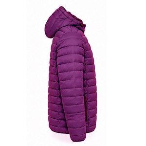 Veste Automatique Unie en Polyester Épais Isolée Imperméable Coupe-Vent Réfléchissante à Capuche avec Fermeture Éclair Intégrale et Poches Latérales - Product Image 3