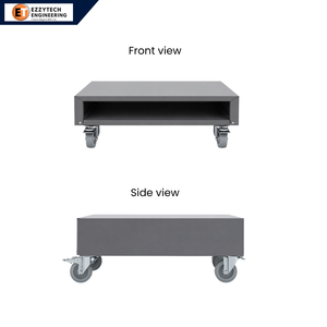 Heavy Duty Carbon Steel <b>Platform</b> <b>Trolley</b> Cart Four-Wheel Swivel Casters Lockable Design Powder Coated for Industrial Material - Product Image 2
