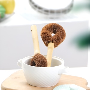 Sustainable Coconut Coir Bristle <b>Brush</b> for Home Kitchen Bathroom Cleaning Best Selling Coco Fiber <b>Brushes</b> - Product Image 3