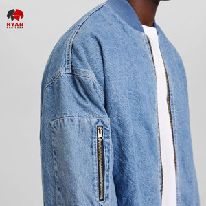 Veste en jean personnalisée Ryan Pro Gear pour hommes avec logo personnalisé, design ODM, fermeture à glissière - Product Image 3