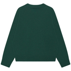 Suéter Cárdigan de Punto Verde Bosque para Hombre con Bordado, Cuello en V, Botones, Tejido Suave y Cálido, Estilo Casual y Urbano - Product Image 2