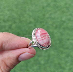 Anillo de Plata de Ley 925, anillo de piedras preciosas ovaladas, anillo bohemio, anillo de mujer para regalo, anillo de piedras preciosas, joyería hecha a mano, - Product Image 4