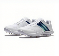 Chaussures de sport d'été pour hommes, blanches, en maille, à crampons, respirantes, à lacets, avec semelle extérieure en caoutchouc