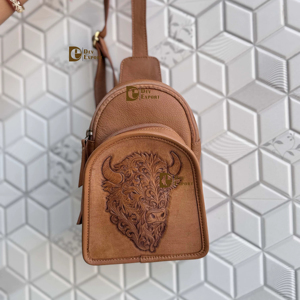 Nouveauté : Sac à bandoulière en cuir sculpté, élégant et tendance, sac de voyage en cuir véritable, facile à transporter, multi-usages - Product Image 1