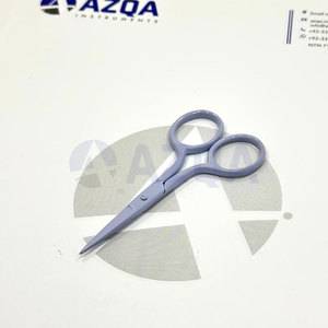 กรรไกรปักลายแฟนซีเคลือบสีฟ้า3.5ใหม่กรรไกรตัดผ้าที่แหลมละเอียดสวยงามทำจากสแตนเลส - Product Image 2