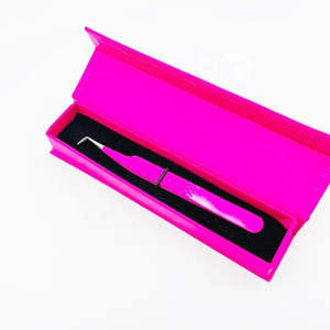 Pinzas de Acero Inoxidable de Alta Calidad Profesional con Agarre Fuerte Arcoíris, Semi Curvadas para Volumen, Set de Instrumentos para Extensiones de Pestañas, Marca Privada - Product Image 6