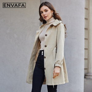 Gabardina de Lujo de Diseñador, Gabardina Cortavientos, Logotipo Personalizado OEM ODM, Gabardina de Invierno para Mujer, Gabardina Larga al por Mayor - Product Image 3