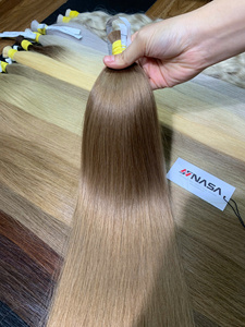 Extensions de cheveux naturels NASA, couleur blond brun clair, super double drawn, cheveux vietnamiens, pointes pleines, cheveux en vrac - Product Image 6