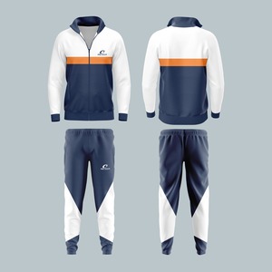 OSTRIYA Men's Blue Hooded Full Zip Jacket & Pants Set Windproof 100% Cotton Sporty Winter Wear - Product Image 6