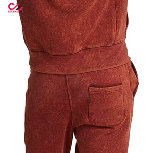 Ensemble de survêtement vintage pour homme en coton 100% de qualité supérieure, nouvelle collection, vêtements de sport de haute qualité, effet délavé à l'acide - Product Image 3
