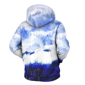 Sweat à capuche unisexe personnalisé avec logo, fermeture éclair intégrale, imprimé en relief coloré, anti-boulochage, pour hommes, femmes et enfants - Product Image 2