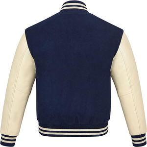 Chaqueta de Béisbol de Lana con Bordado de Logotipo Personalizado 2024, Chaqueta Varsity Urbana con Estampado de Logotipo Único, Hombros Caídos, Estilo Delgado - Product Image 3