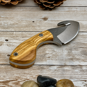 Couteau à Découper en Acier Carbone Fait Main avec Manche en Bois de Rose et Étui en Cuir – Couteau Personnalisé - Product Image 4