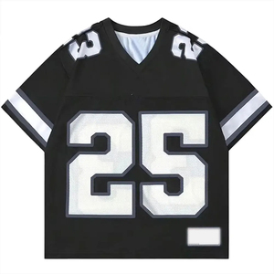 Maillot de football américain personnalisé pour homme, manches courtes, imprimé, séchage rapide, respirant, style supporter, pour sorties d'équipe - Product Image 2