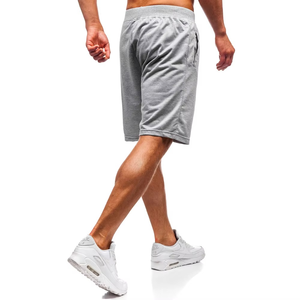 Pantalones Cortos Deportivos para Hombre, Corte Holgado, Color Gris Claro, Cintura Elástica, Bolsillos Profundos, Tela Suave, Estilo Deportivo y Casual, Ropa Deportiva de Verano - Product Image 2