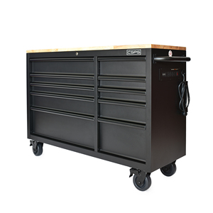 Matte Black Powder Coated Steel 10 <b>Drawer</b> <b>Tool</b> Cabinet Family keywords: for Garage Workshop Storage Use - Product Image 2