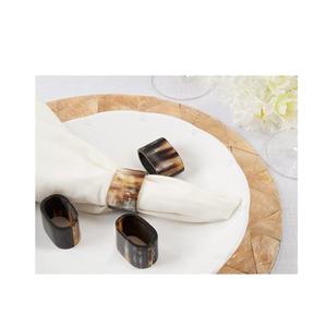 Anneau de serviette en corne naturelle de buffle de qualité supérieure, fait main, style vintage, pour mariages - Product Image 2