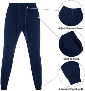 Ensemble de jogging pour homme en molleton coton/nylon haute densité, lourd, à séchage rapide, respirant, finition lisse, chaud pour l'hiver, avec capuche - Product Image 4