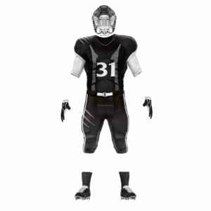 Uniforme de football américain en polyester de haute qualité pour adulte, personnalisable, tenue de sport pour équipe, short grande taille, technique de sublimation, couleur unie - Product Image 1