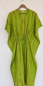 Caftán Tie Dye para Mujer, Largo hasta el Suelo, Ecológico, 100% Algodón, Corte Holgado, Cintura Natural, Estilo Casual de Verano, Boho, para Vacaciones - Product Image 2