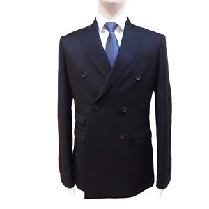 Chaqueta de Lana Cruzada a Medida con Cuello Alto, Servicio OEM, Decoración con Estampado Primaveral - Product Image 1