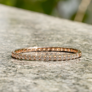 Impresionante Brazalete de Diamantes Chapado en Oro Rosa para Mujer con Diamantes Naturales de Color G con Corte Brillante Redondo, Joyería para Uso Diario - Product Image 4