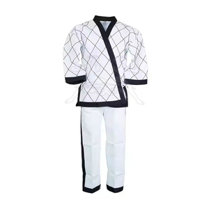 Uniformes de karaté 100 % coton légers et durables, les plus vendus en gros, pour adultes, entraînement et compétition, avec logo frontal - Product Image 1