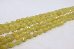 Perles de saphir jaune naturel facettées en forme de goutte 4-8 mm, brins de 18 pouces, pierres précieuses naturelles pour la création de bijoux à prix de gros - Product Image 3