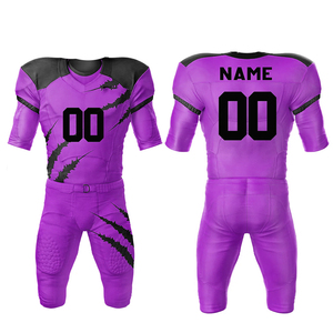 An OEM Factory supplies sublimation American football uniform 100% polyester with Private Label for worldwide stock. - Product Image 2
