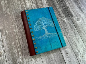 Diario de viaje Celtic Tree Wooden Journal: Tapa de cuero, diario de viaje - Product Image 4