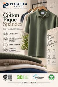 Best Quality 94% Cotton 6% Spandex Pique Fabric 210 220 GSM Soft Stretch Fabric For <b>Polo</b> Shirts And Sportswear Available for Sal - Product Image 5