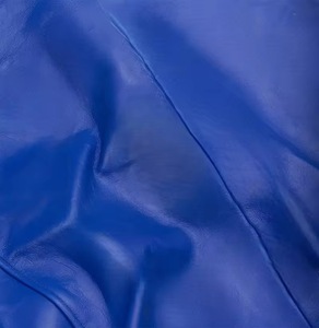 Chaqueta Bomber Azul de PU para Hombre, Cuello Camisero, Cierre de Cremallera, Estilo Casual, Ropa de Otoño - Product Image 4